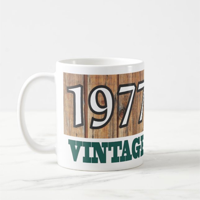 Born in 1977 - Birthday Celebration Coffee Mug (Left)