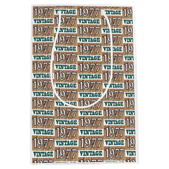 Born in 1977 medium gift bag (Front)