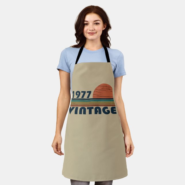 Born in 1977 vintage birthday gift apron (Worn)