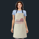 born in 1977 vintage birthday gift apron<br><div class="desc">You can add some originality to your wardrobe with this modern purple and pink colour elegant original birthday sunset distressed vintage retro-looking design with awesome typography font lettering, it is a great gift idea for women, wives, and girlfriends who will love this one-of-a-kind artwork. The best and most fun holiday...</div>