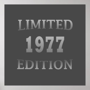 Born in 1977 vintage birthday poster