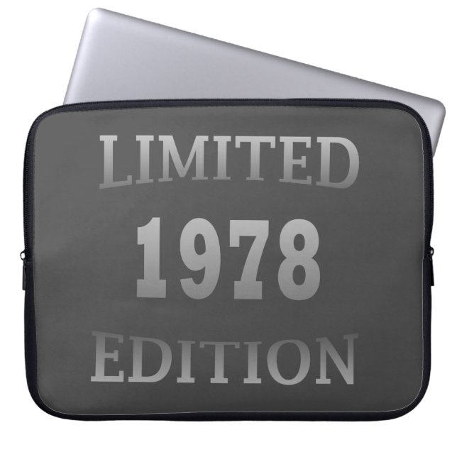 Born in 1978 birthday gift laptop sleeve (Front)