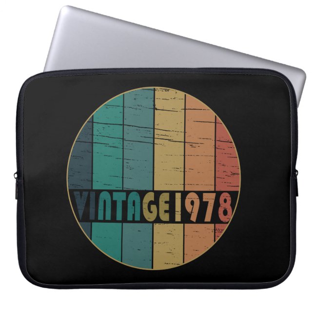 Born in 1978 classic retro laptop sleeve (Front)