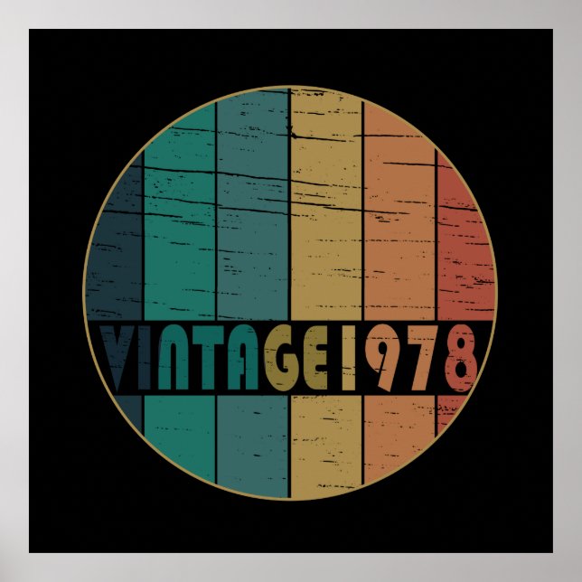 Born in 1978 classic retro poster (Front)