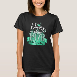Born in 1978 I Black Turquoise Party Outfit & Acce T-Shirt