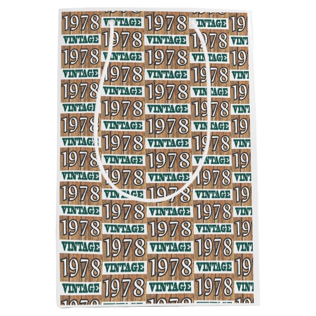 Born in 1978 medium gift bag (Front)