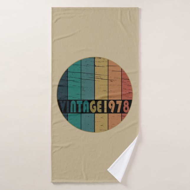Born in 1978 vintage birthday bath towel (Bath Towel)