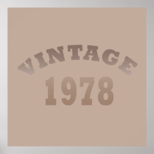Born in 1978 vintage birthday poster