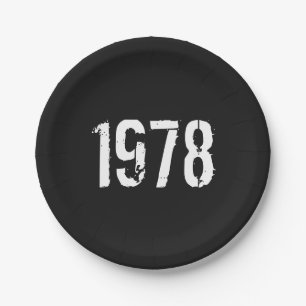 Born in 1978 Year Paper Plate