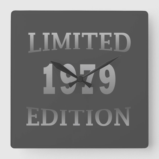 born in 1979 birthday limited edition gift square wall clock (Front)