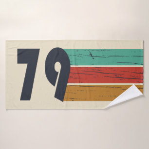 Born in 1979 vintage birthday gift bath towel