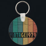 born in 1979 vintage birthday keychain<br><div class="desc">You can add some originality to your wardrobe collection with this vintage classic birthday graphic design with awesome typography font lettering; It is a great gift for men, women, husbands, wife, girlfriend, and boyfriend who will love this one-of-a-kind artwork. The best and most fun holiday present for your happy birthday...</div>