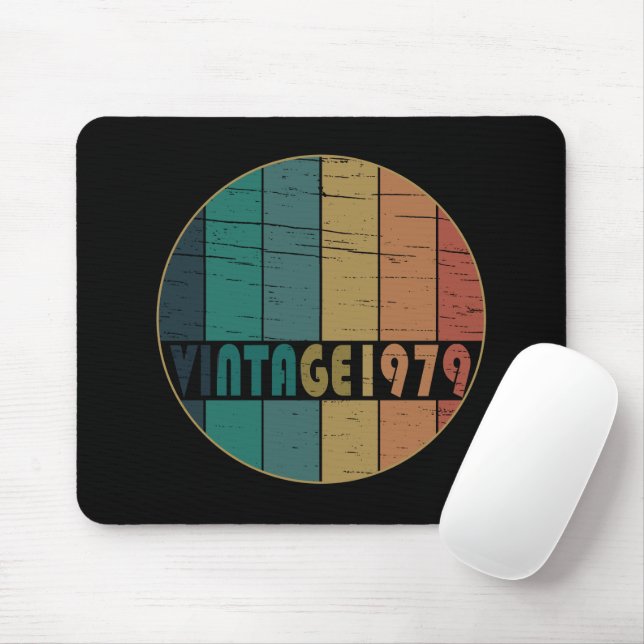born in 1979 vintage birthday mouse pad (With Mouse)