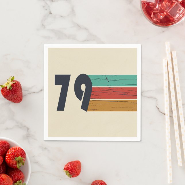 Born in 1979 vintage birthday  napkin (Insitu)