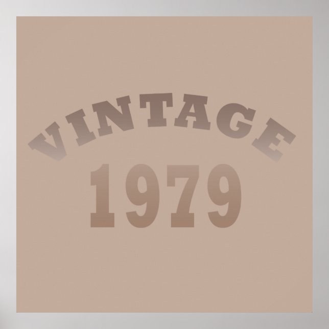 Born in 1979 vintage birthday poster (Front)