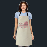 born in 1980 vintage birthday gift apron<br><div class="desc">You can add some originality to your wardrobe with this modern and elegant purple and pink colour sunset vintage retro-looking birthday design with awesome typography font lettering, it is a great gift idea for women, wives, and girlfriends who will love this one-of-a-kind artwork. The best and most fun holiday present...</div>