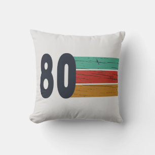 Born in 1980 vintage birthday gift throw pillow