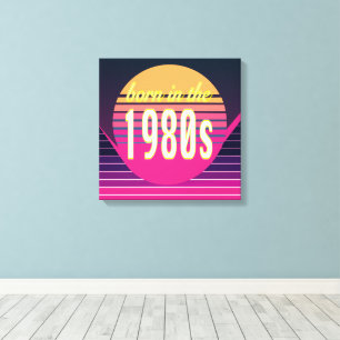 Born in 1980s, Millenials, Gen X, Birth Year Canvas Print