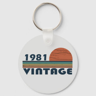 Born in 1981 vintage birthday gift keychain