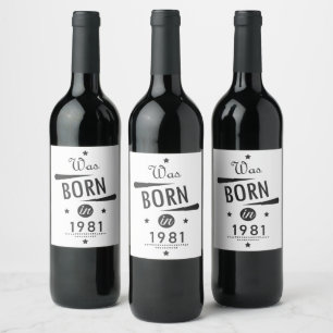 Born in 1981 Wine Label – Vintage 45th Birthday 