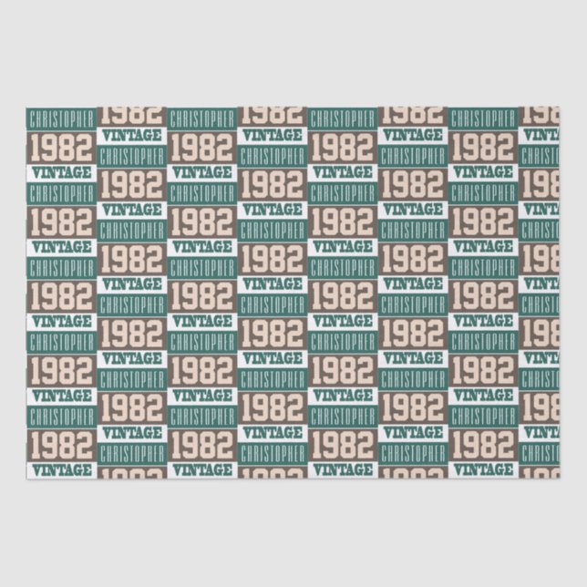 Born in 1982 tissue paper (Front)