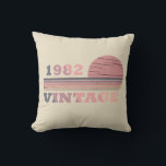 born in 1982 vintage birthday gift throw pillow<br><div class="desc">You can add some originality to your wardrobe with this modern and elegant purple and pink colour sunset vintage retro-looking birthday design with awesome typography font lettering, it is a great gift idea for women, wives, and girlfriends who will love this one-of-a-kind artwork. The best and most fun holiday present...</div>
