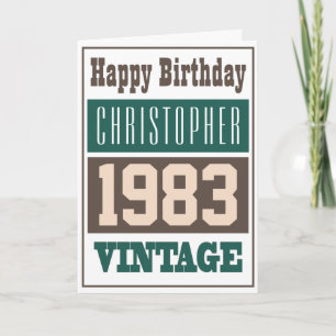 Born in 1983 Greetings Card