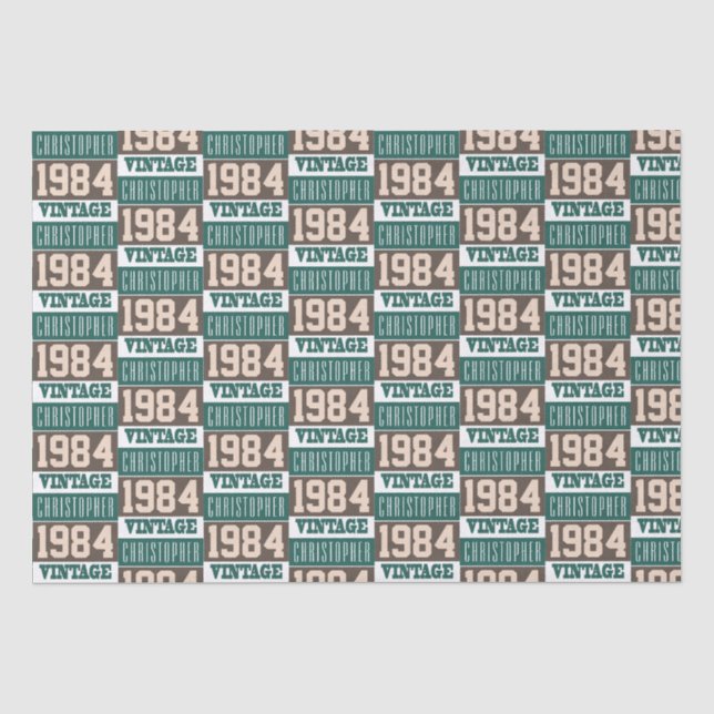 Born in 1984 tissue paper (Front)