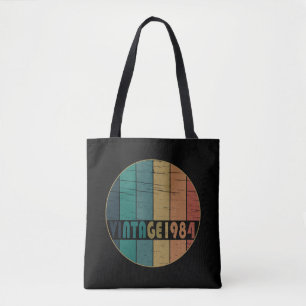 Born in 1984 vintage 40th birthday tote bag
