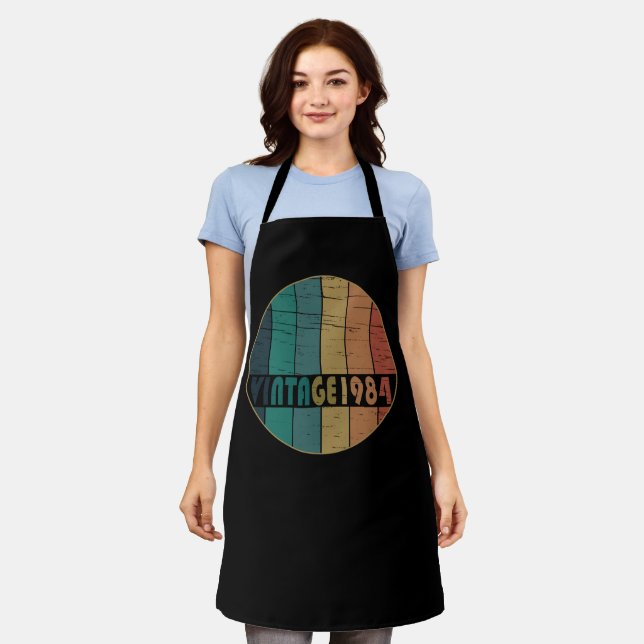 Born in 1984 vintage birthday apron (Worn)