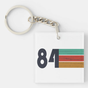 born in 1984 vintage birthday gift keychain