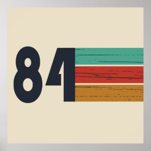 born in 1984 vintage birthday gift poster