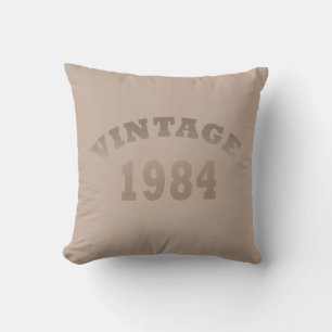 Born in 1984 vintage birthday throw pillow