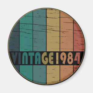Born in 1984 vintage style birthday magnet
