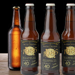 Born in 1985 40th birthday party beer Label Set<br><div class="desc">Check out this fabulous,  funny black and gold born in 1985 40th birthday party beer label,  starring a golden disco ball! You can jazz it up by adding a slogan and tweaking the gold text options to match your style. Let the party begin!</div>