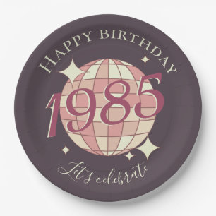 Born in 1985 40th birthday party decor Paper Plate