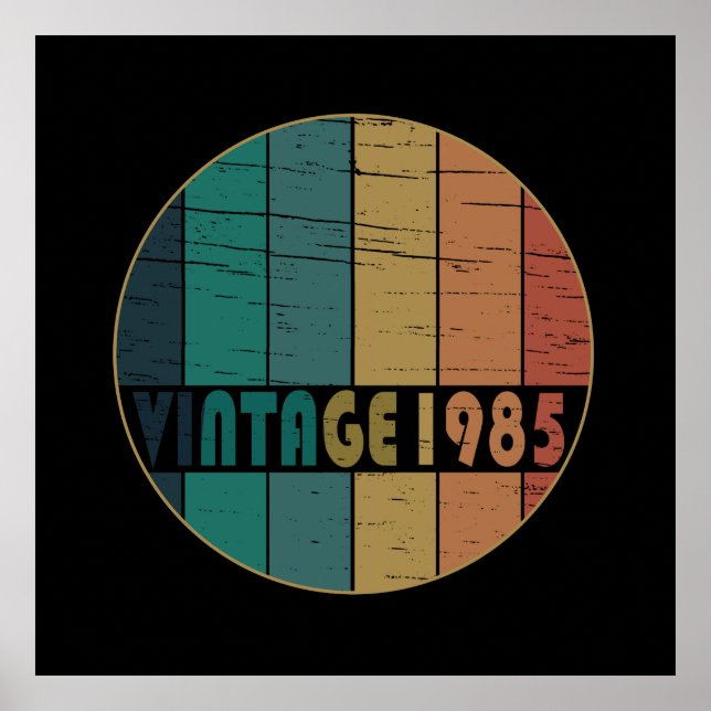 Born in 1985 classic retro poster (Front)