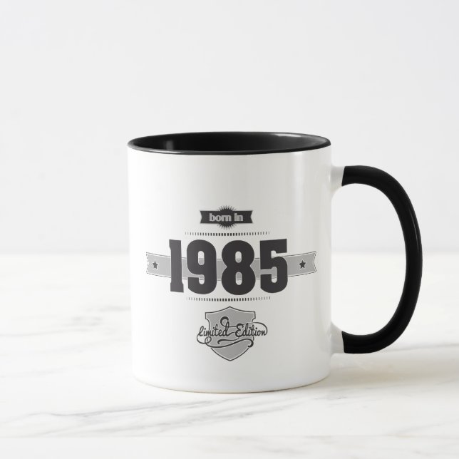Born in 1985 (Dark&Lightgrey) Mug (Right)