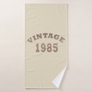 born in 1985 vintage 40th birthday gift bath towel