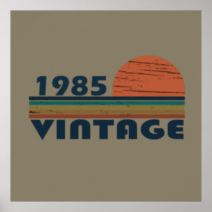 born in 1985 vintage 40th birthday gift poster