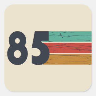 Born in 1985 vintage birthday party square sticker
