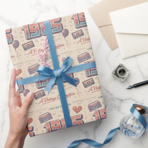 Born in 1985 Vintage Retro 80s Limited Edition Wrapping Paper