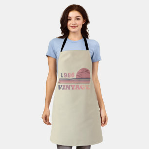 Born in 1986 elegant modern vintage birthday gift apron