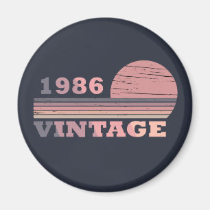 born in 1986 vintage birthday gift magnet