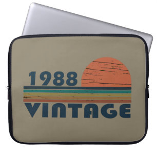 Born in 1988 vintage birthday gift laptop sleeve