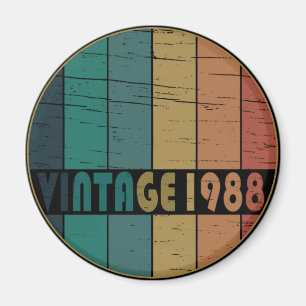 Born in 1988 vintage birthday gift magnet