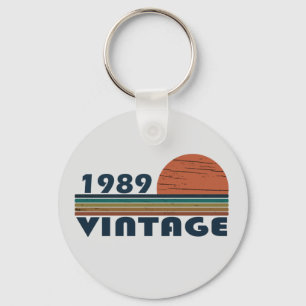 Born in 1989 vintage birthday gift keychain