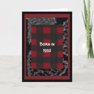 Born in 1992 Birthday fun facts Card