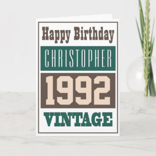 Born in 1992 Greetings Card