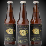 Born in 1995 30th birthday party black beer Label<br><div class="desc">Check out this fabulous,  funny black and gold born in 1995 30th birthday party beer label,  starring a golden disco ball! You can jazz it up by adding a slogan and tweaking the gold text options to match your style. Let the party begin!</div>